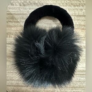 genuine Arctic fox fur earmuffs size small